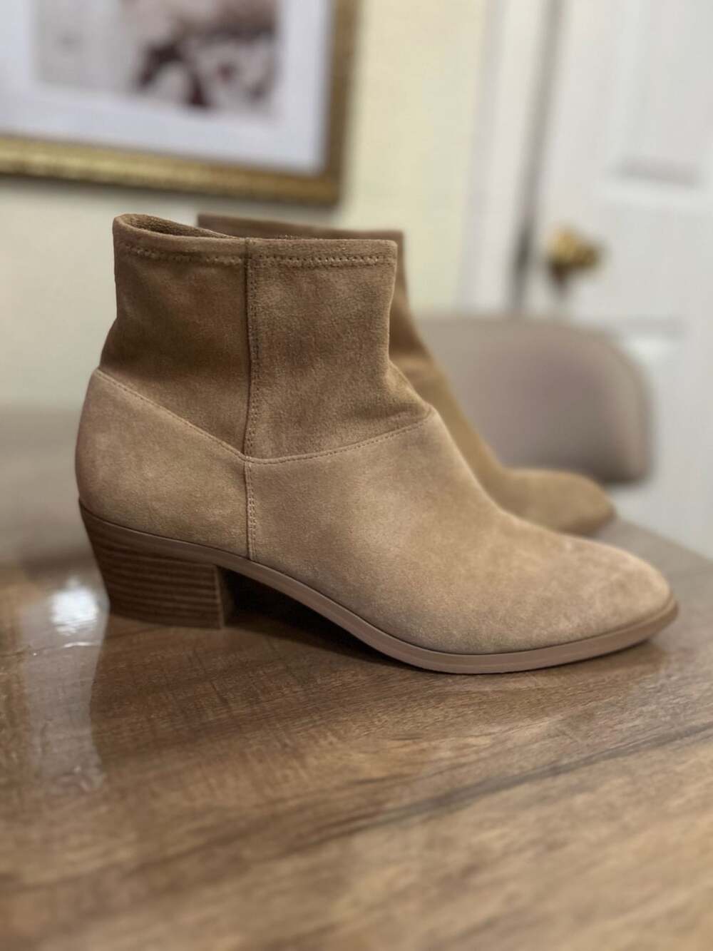 Sole Society Tan Suede Ankle Boots Size 8.5